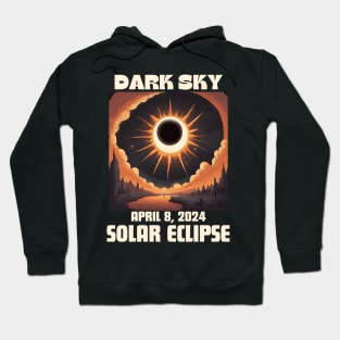 Solar Eclipse Dark sky 2024 Hoodie